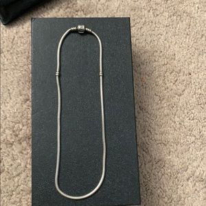 PANDORA Sterling silver snap clasp necklace